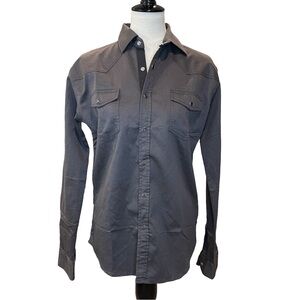 Men’s Outlander Charcoal Casual Button Down Shirt S